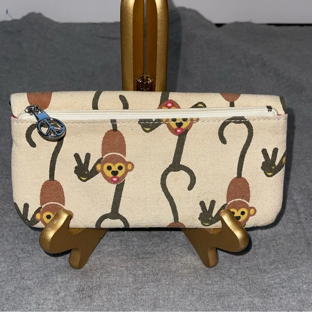 Bungalow 360 Cream Monkey Pattern Wallet - Picture 2 of 6